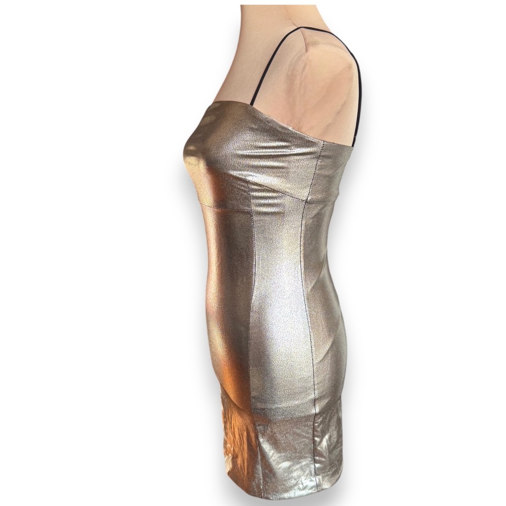 FOREVER 21 metallic gold bodycon dress size S - Picture 2 of 9